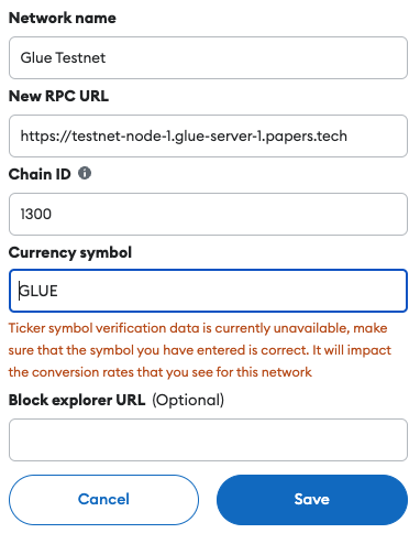 Metamask add network